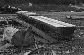Norman Tait's first view of log at the L&K Log-sorting yard in Gibson’s Landing, B.C.