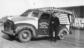 Man posed with a truck
