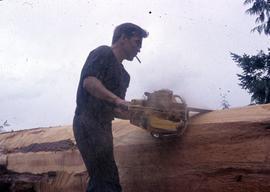 Using a chain saw