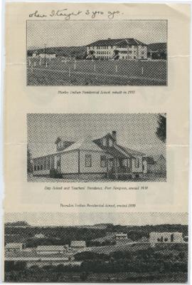 Morley Indian Residential School. rebuilt in 1935