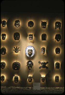 Masks on display in the Winter Dance Room