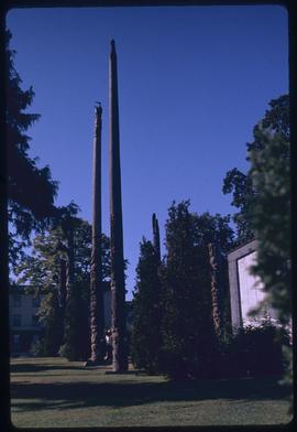 (Replica) Tsimshian and Haida memorial poles #9, 10, 13, 14, 15, + 17, Thunderbird Park, Victoria...