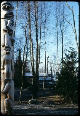 Totem pole outside UBC MOA