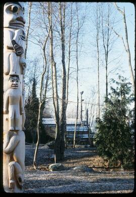 Totem pole outside UBC MOA